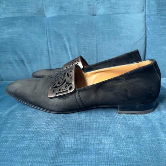 Christian Louboutin Black Suede Loafers - Picture 4 of 8